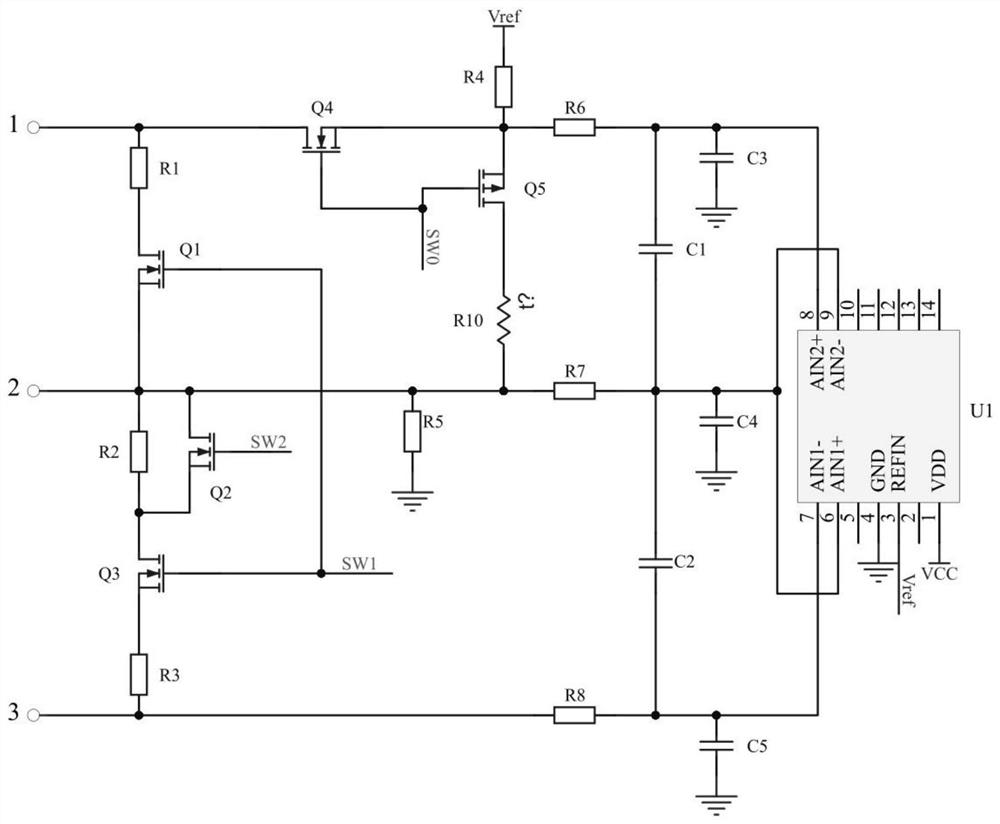 Universal signal input circuit of intelligent instrument