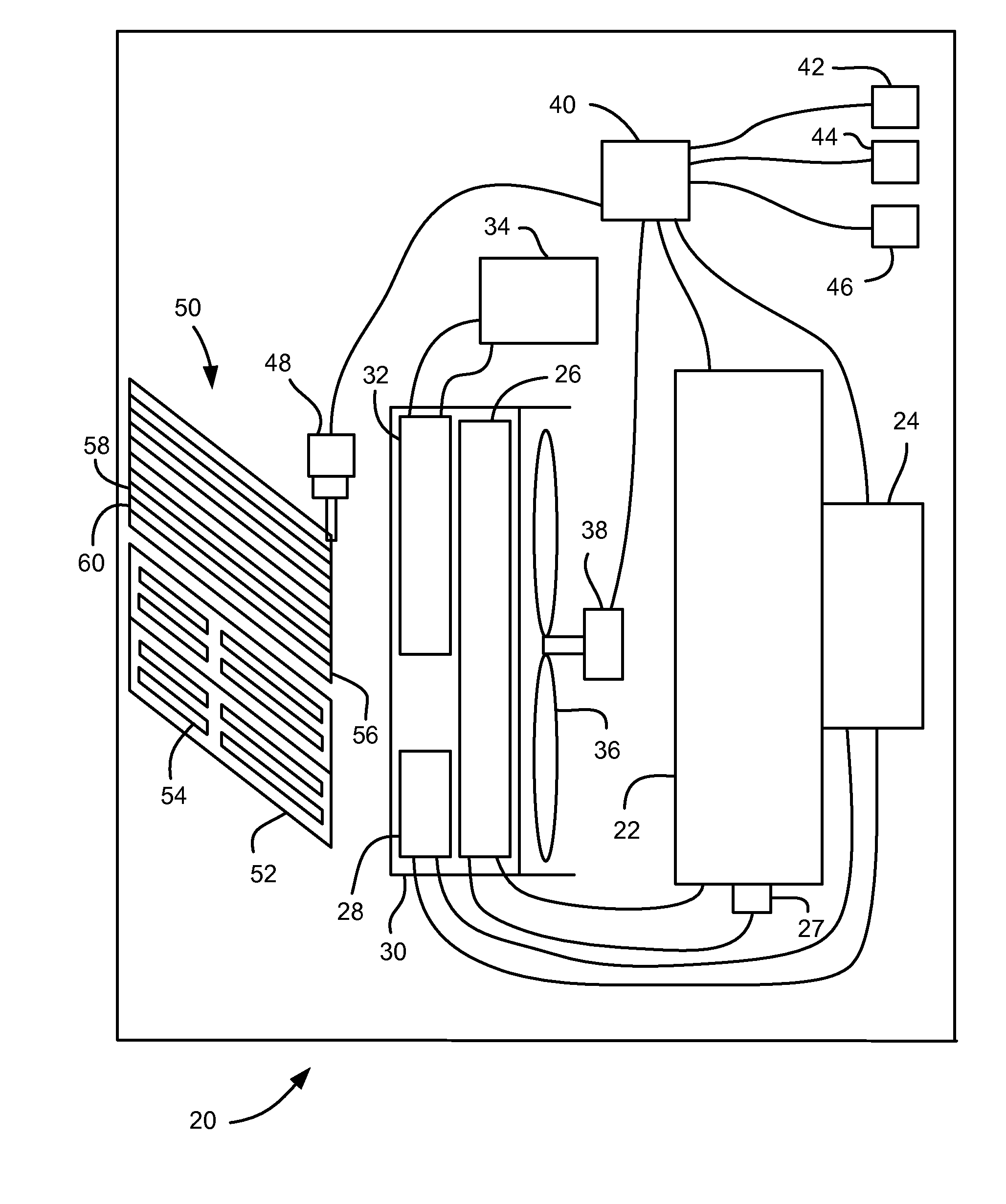 Grille airflow shutter system with discrete shutter control