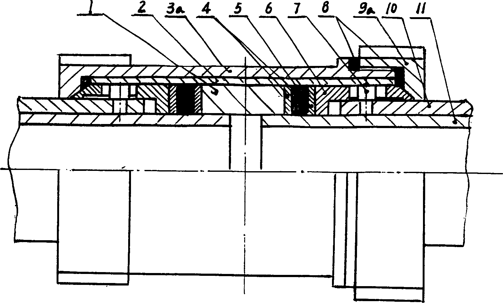 Double-layer pipeline compensation connector