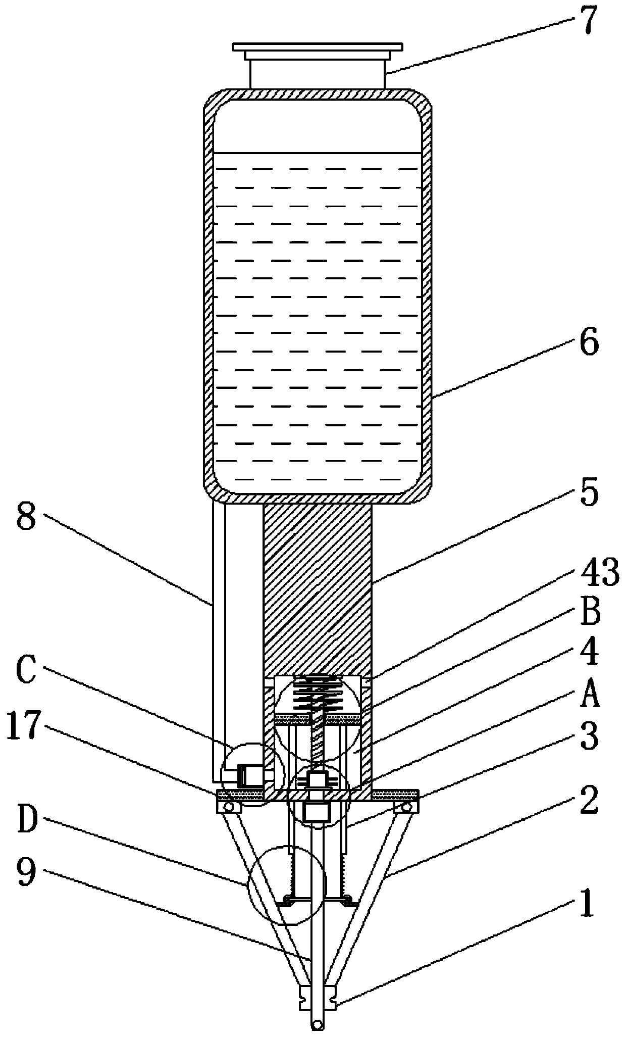 Feeding device for medical nursing