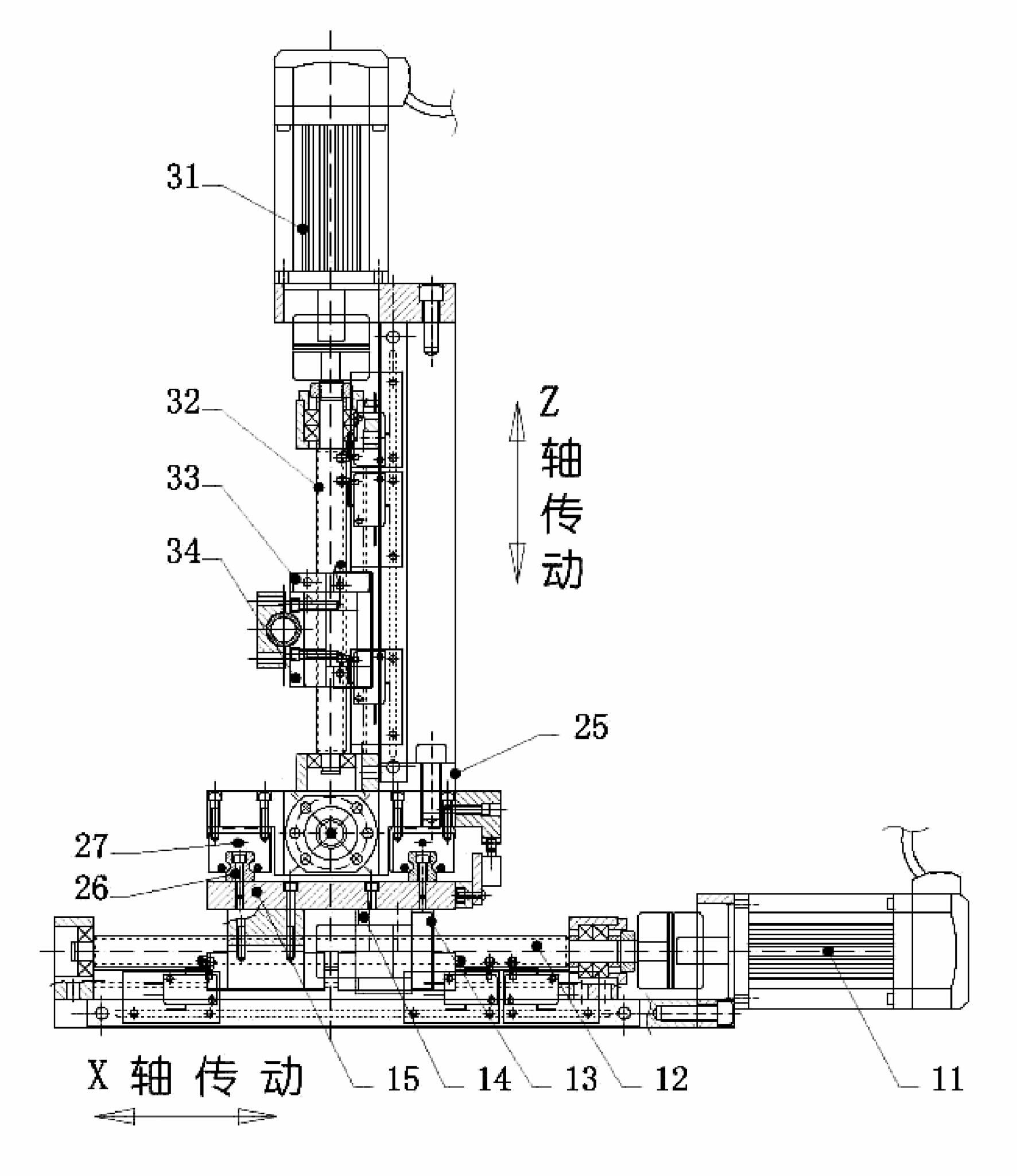 Three-axis linkage numerical control welding machine