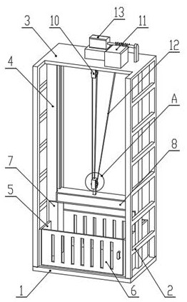 Energy-saving building construction lifting platform with protection function