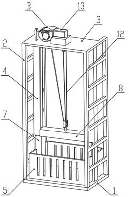 Energy-saving building construction lifting platform with protection function