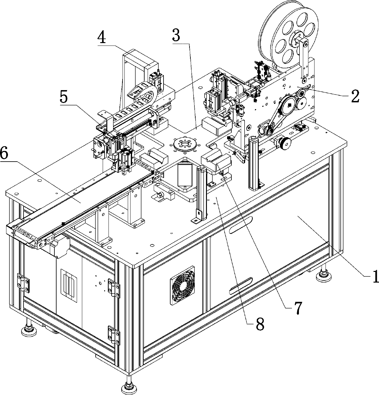 Beverage bottle side face labeling device and labeling method