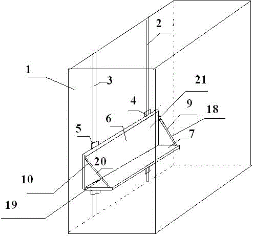 Inner wall of elevator cage