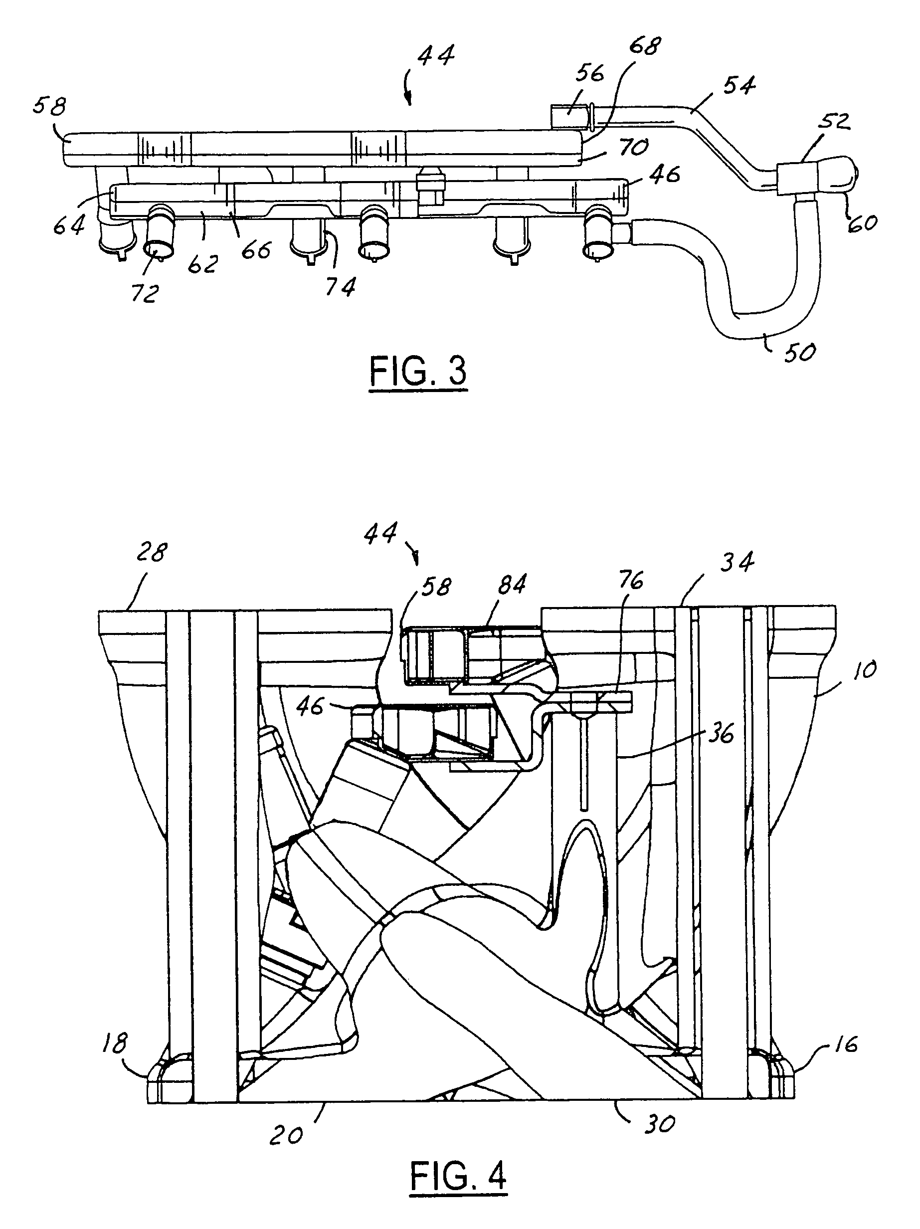 Fuel rail delivery system arrangement