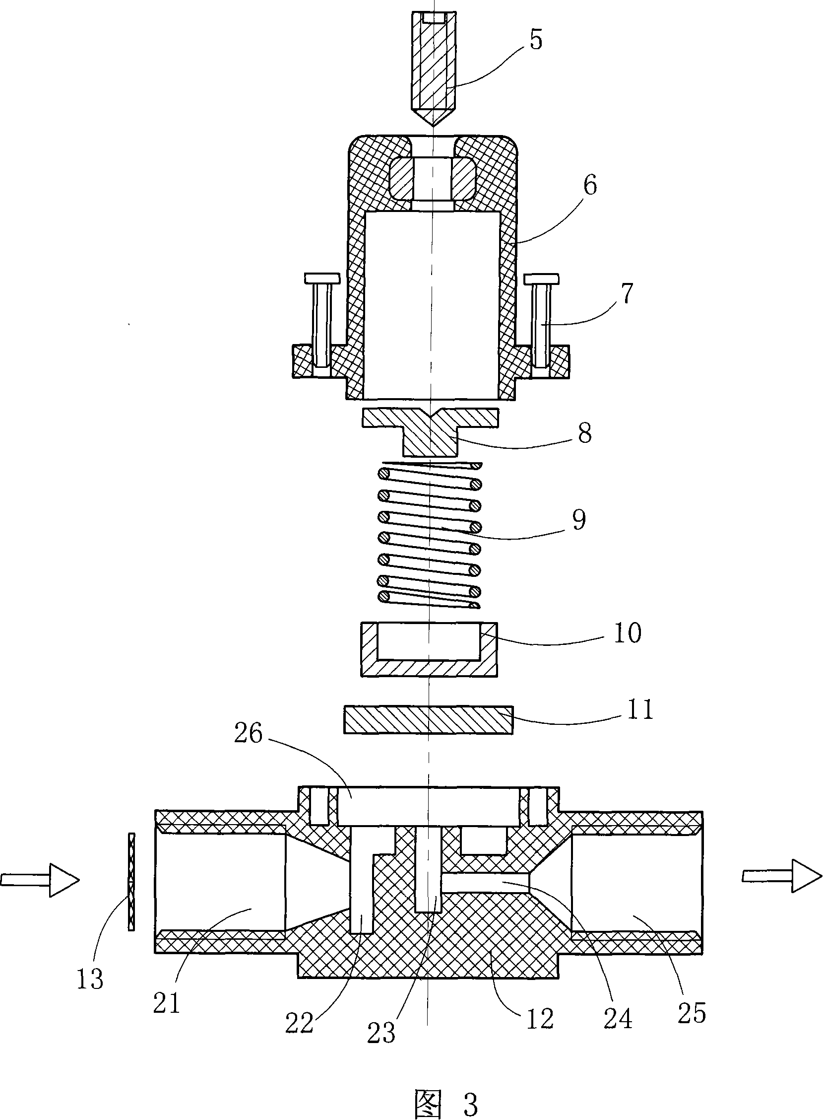 Pressure regulating type waste water ratio