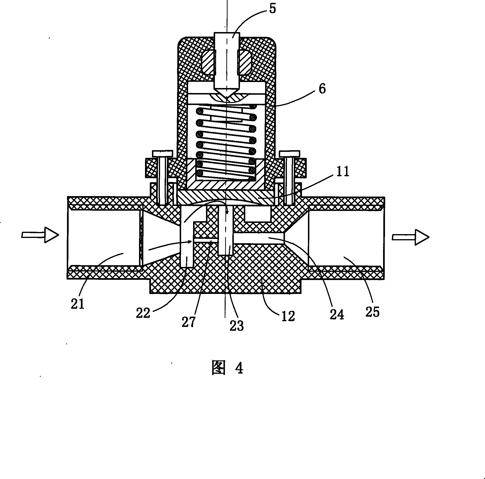 Pressure regulating type waste water ratio