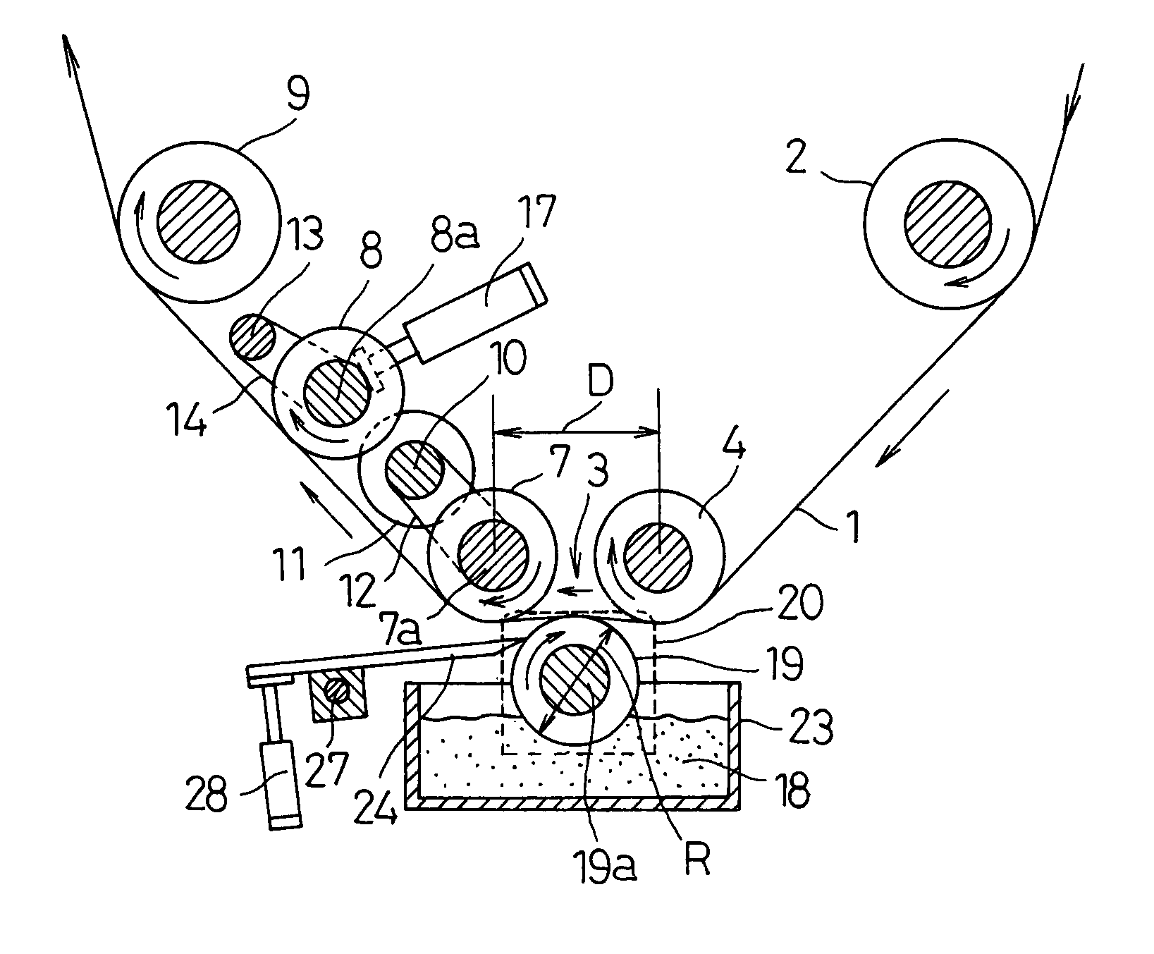 Method for intermittently applying thin-film coatings