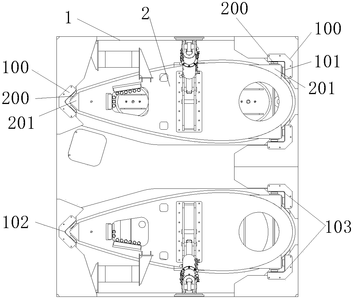 Lifting fin plate stabilizing system