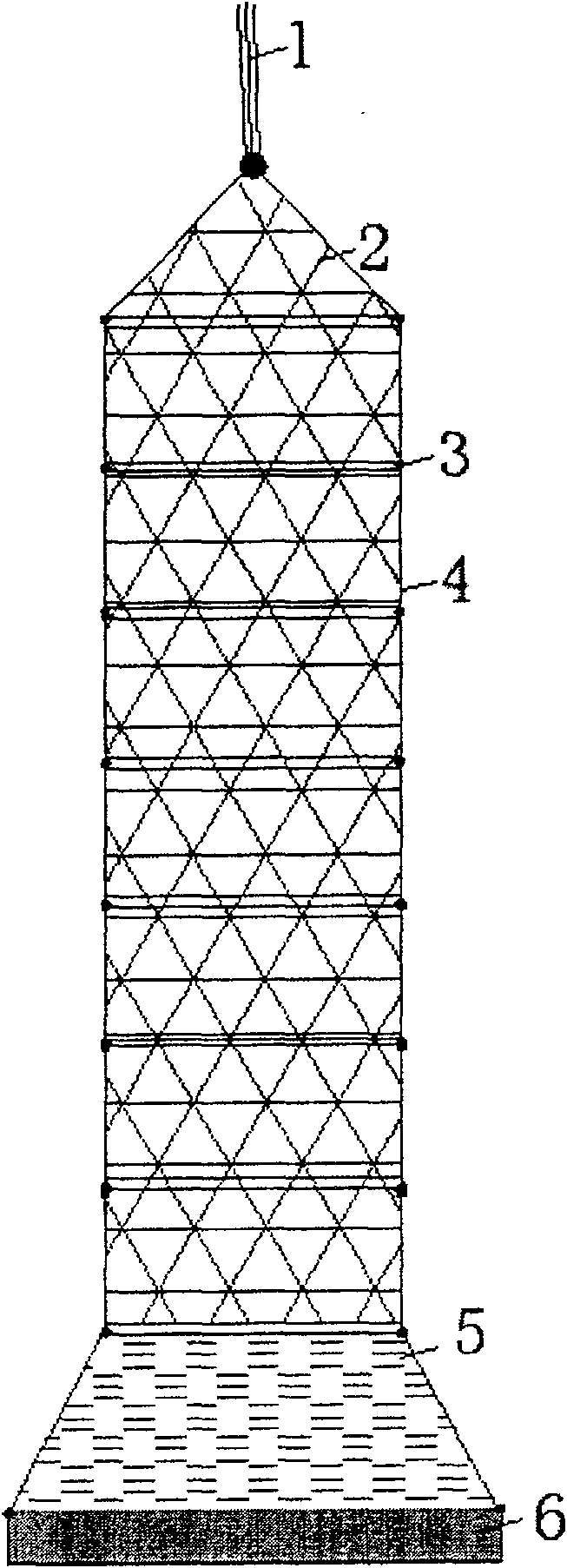 A shallow sea seashell breeding apparatus with reuse of feces