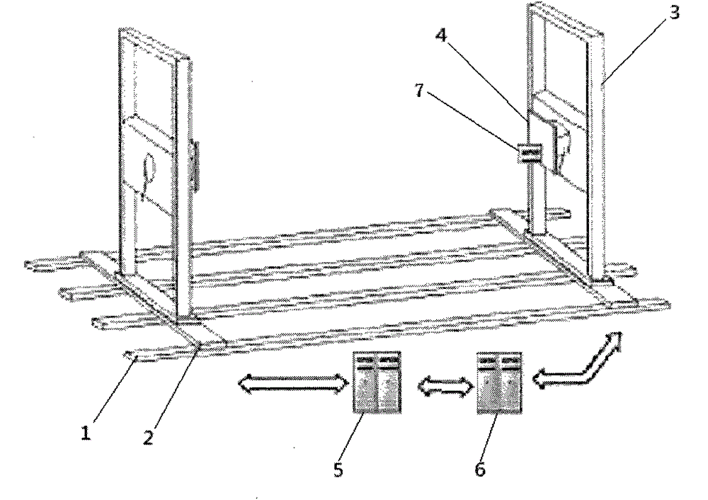 Spacecraft rendezvous and docking multi-degree-of-freedom semi-physical simulation method and device thereof