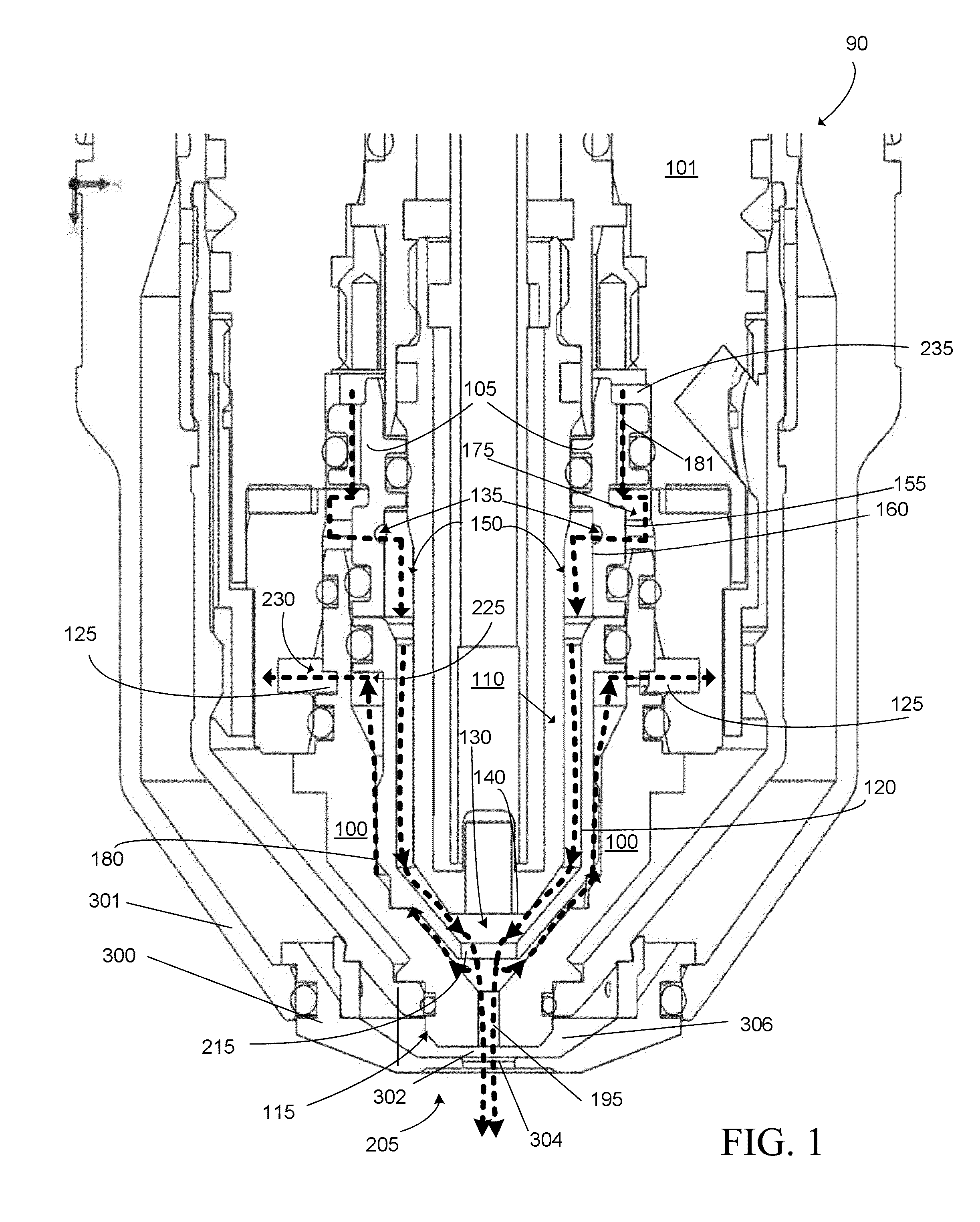 Water Injection and Venting of a Plasma Arc Torch