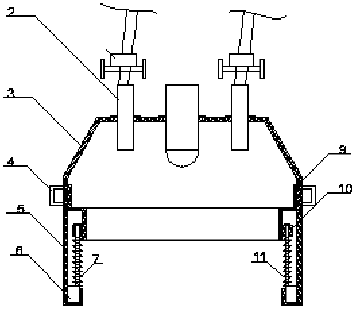 Auxiliary device for underwater shooting and shooting system