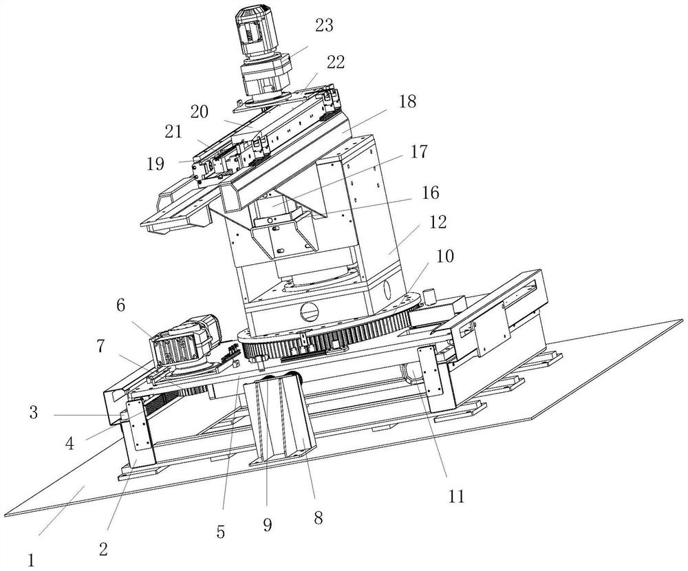 Feeding and discharging machine for cross cut shear line