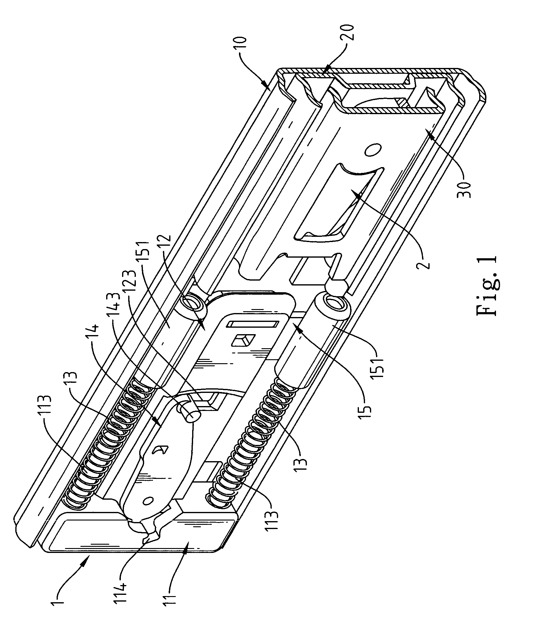 Push-open type slide structure