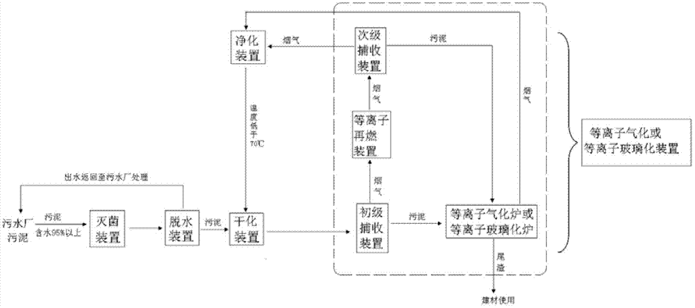 Sludge treatment process and system