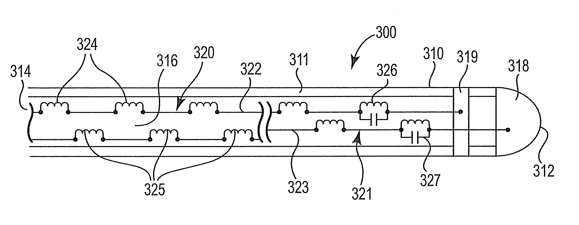 MRI compatible electrode circuit