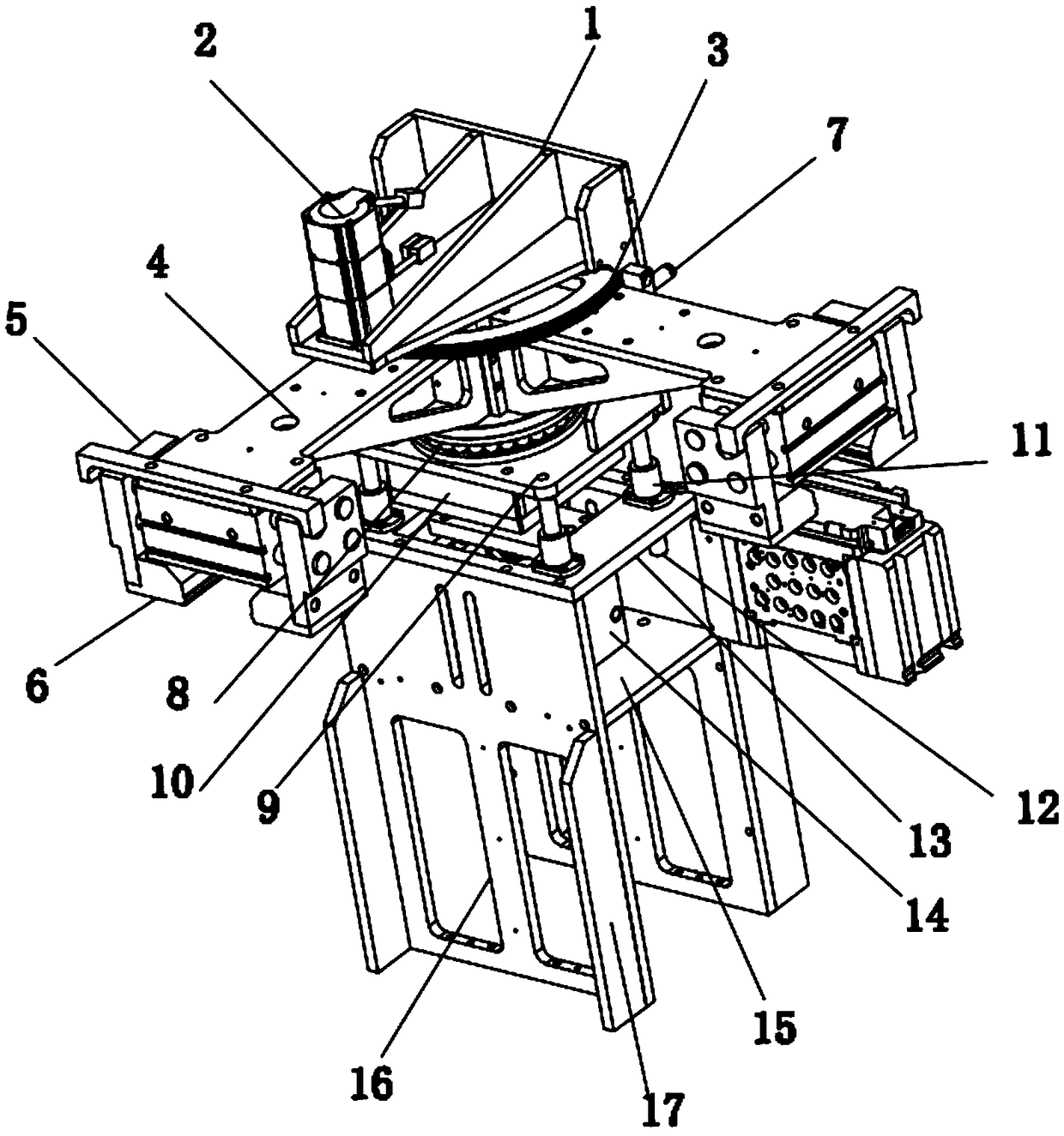 90-degree rotating taking mechanism