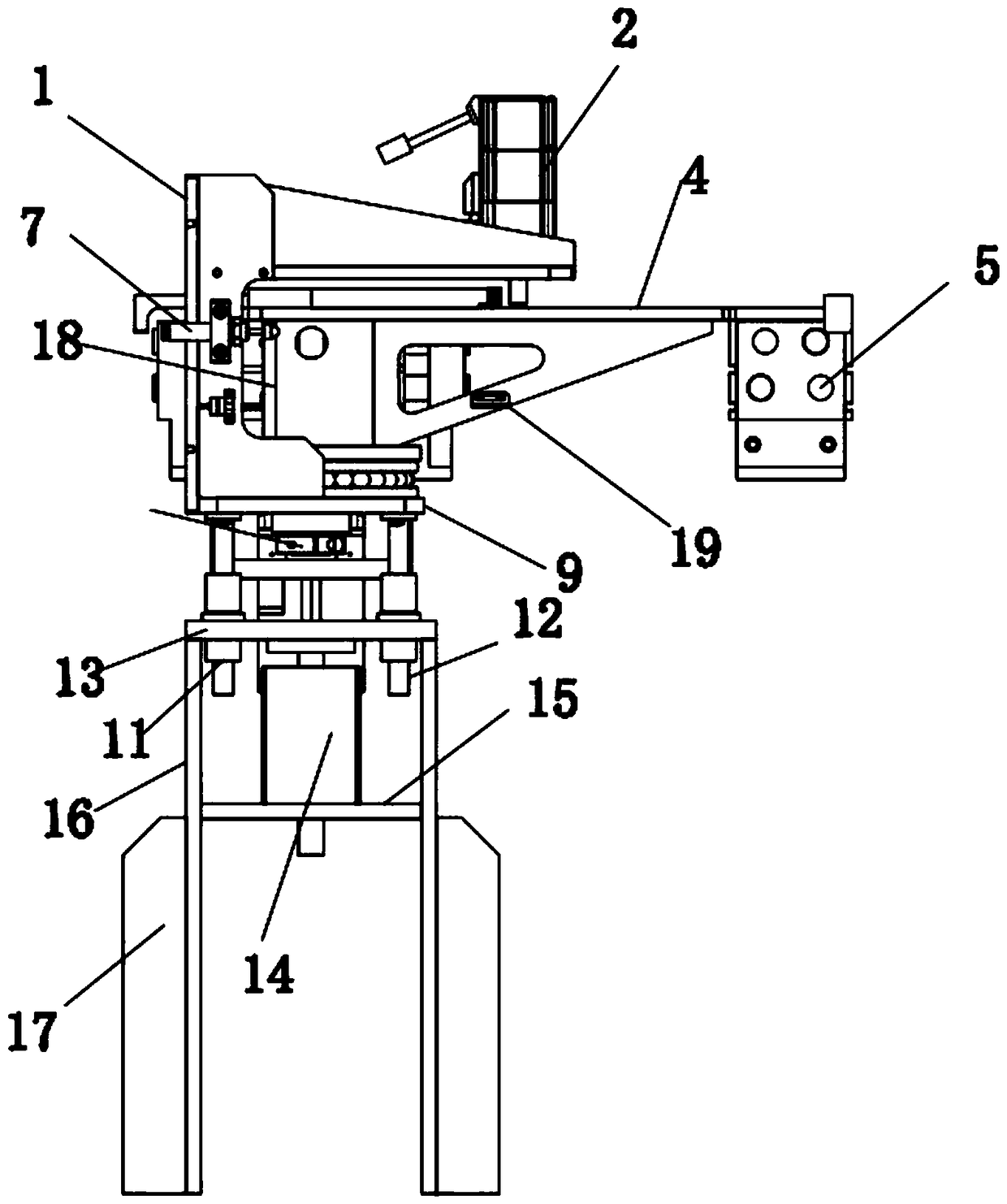 90-degree rotating taking mechanism