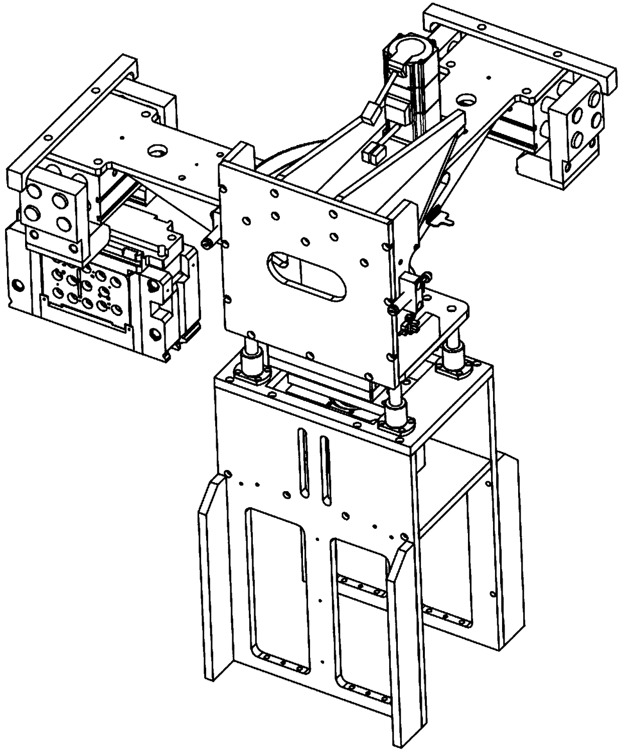 90-degree rotating taking mechanism