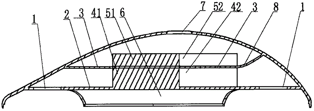 Unmanned plane chemical box with internal curved surface parting function