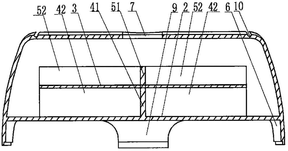 Unmanned plane chemical box with internal curved surface parting function