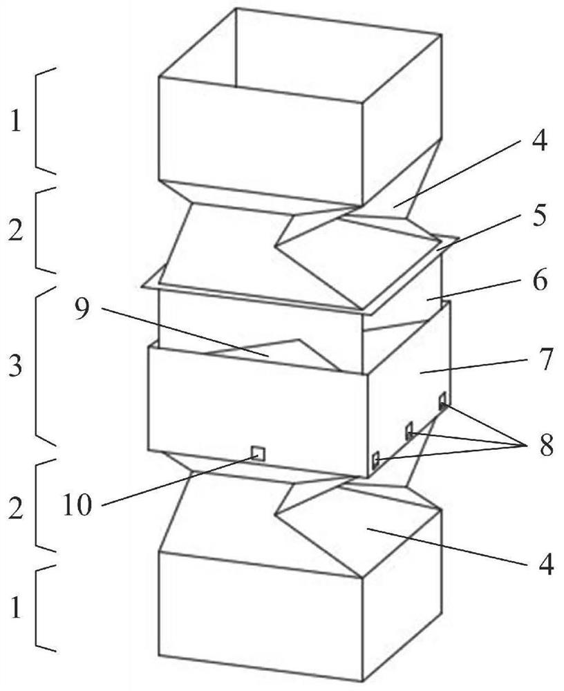 A fluid-solid coupling four-stage collision energy absorbing device