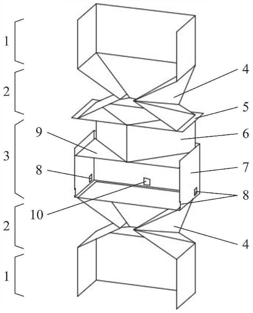 A fluid-solid coupling four-stage collision energy absorbing device