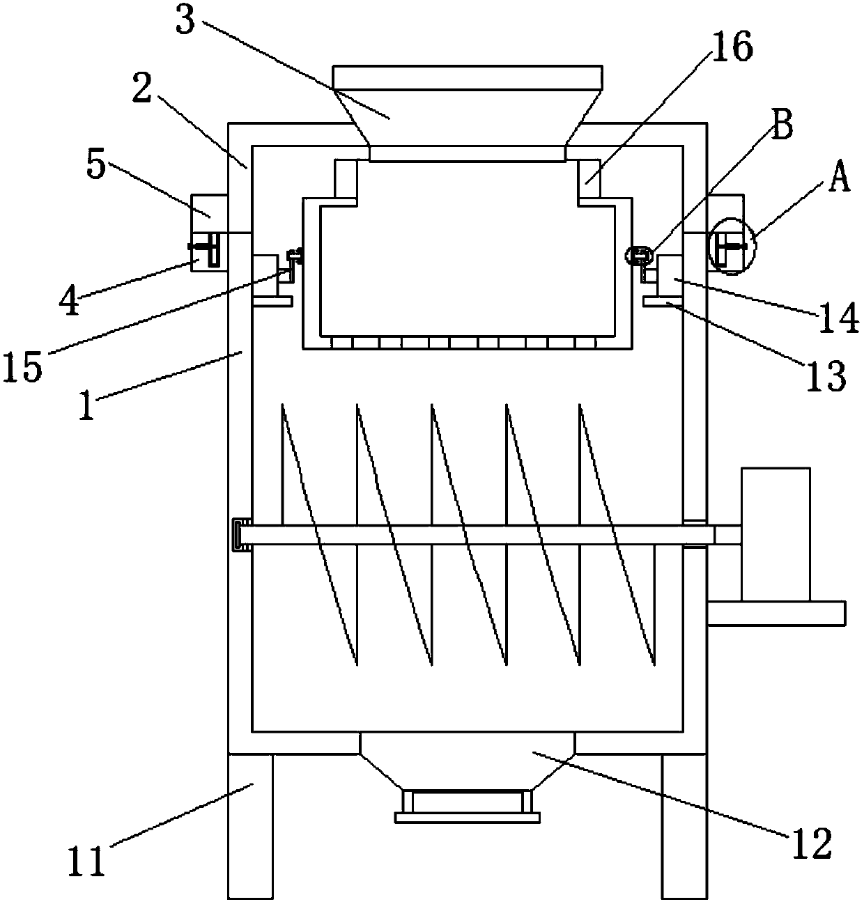 Rotating mixer for biological garbage collection