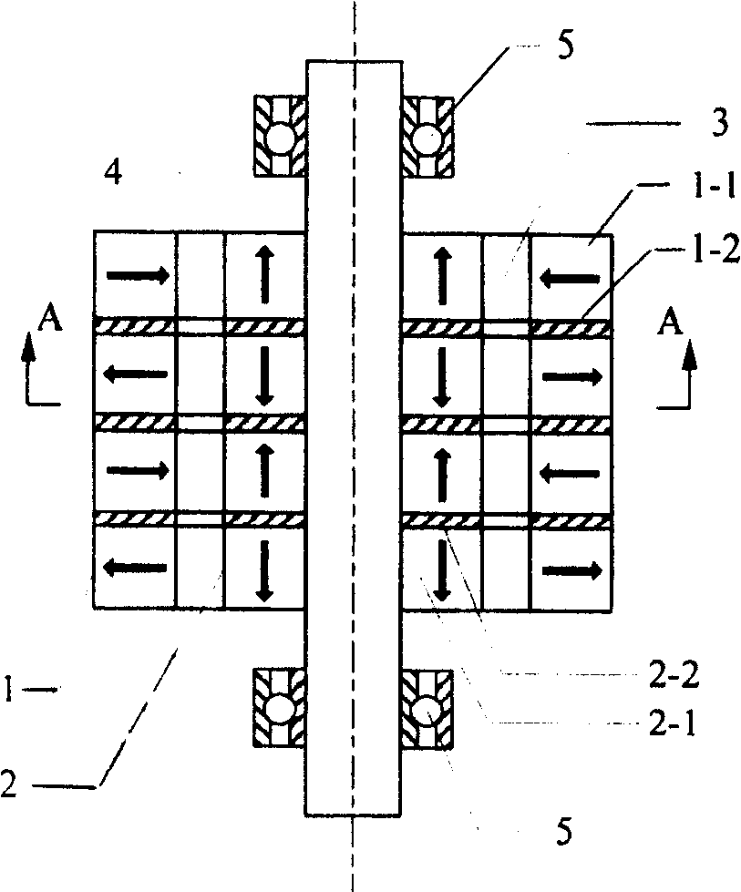 Rotor weight self-adaptive type permanent magnet thrust bearing