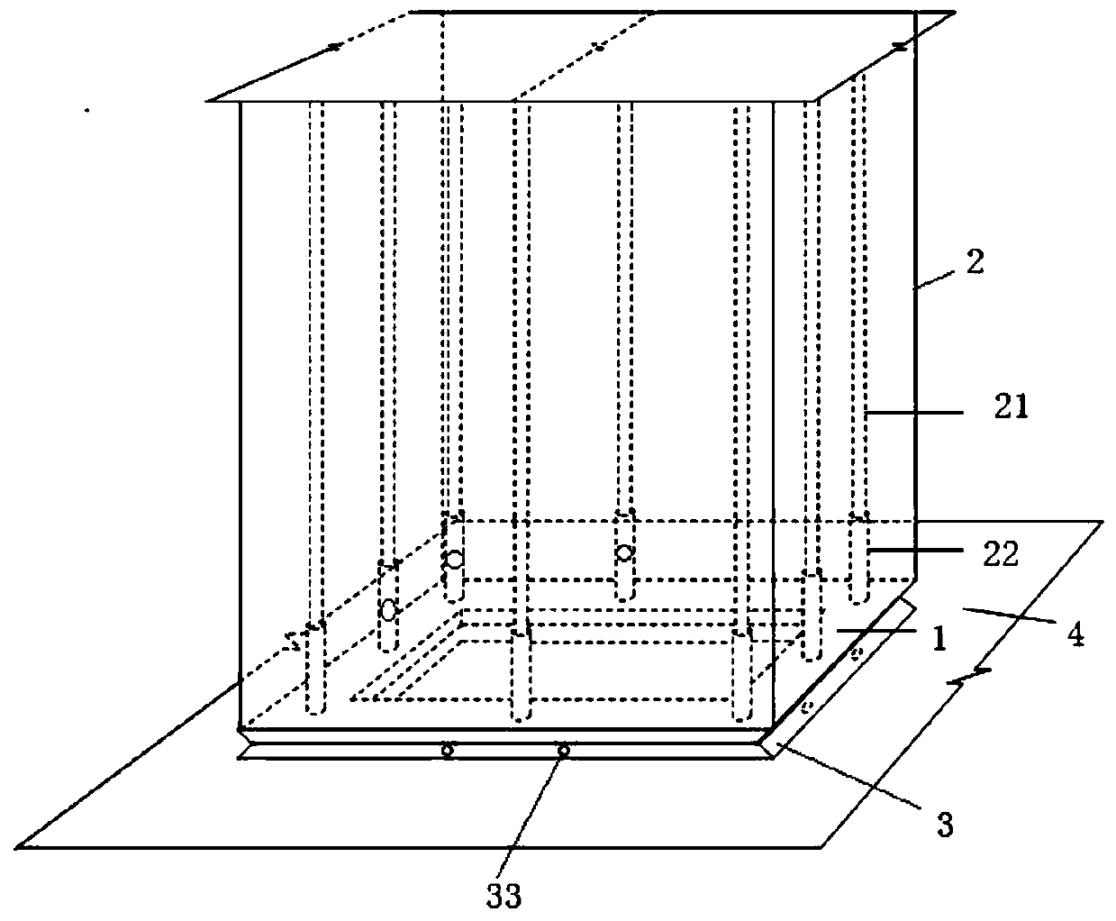 Fabricated bridge pier stud and bearing platform connecting structure and construction method thereof