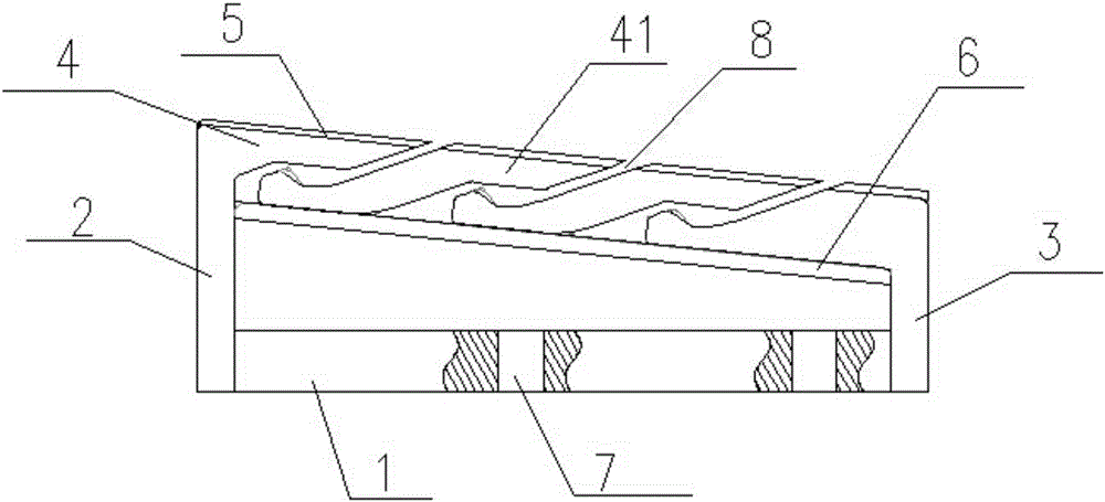 Integrally tilting type fixing grate plate resistant to heat and abrasion