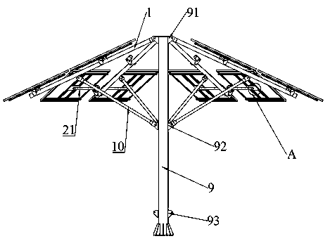 Retractable tree-shaped photovoltaic module and use method thereof