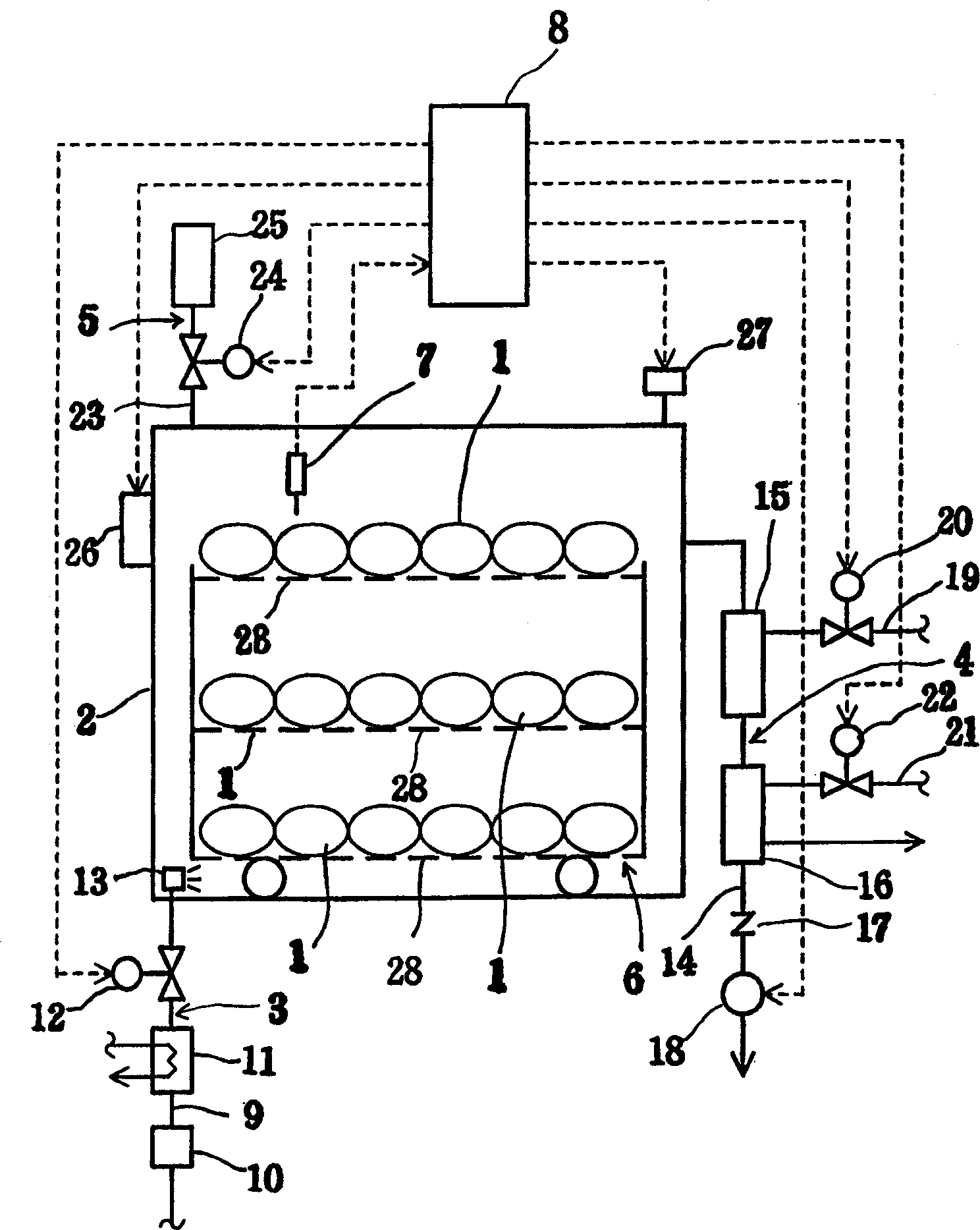 Defreezing method and its device