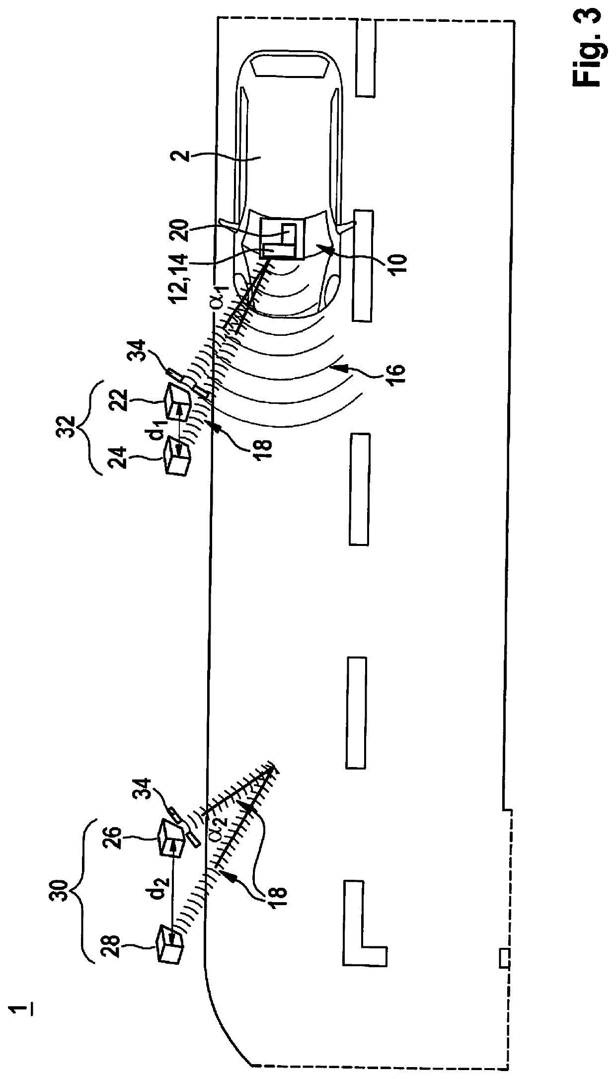 System and method for determining the position of a vehicle for automated driving on a site