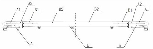 Multifunctional reusable slender through lamp and mounting structure thereof