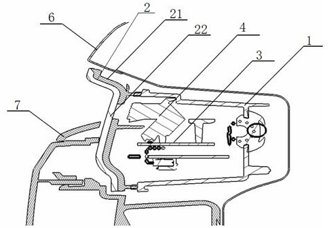 Multifunctional reusable slender through lamp and mounting structure thereof