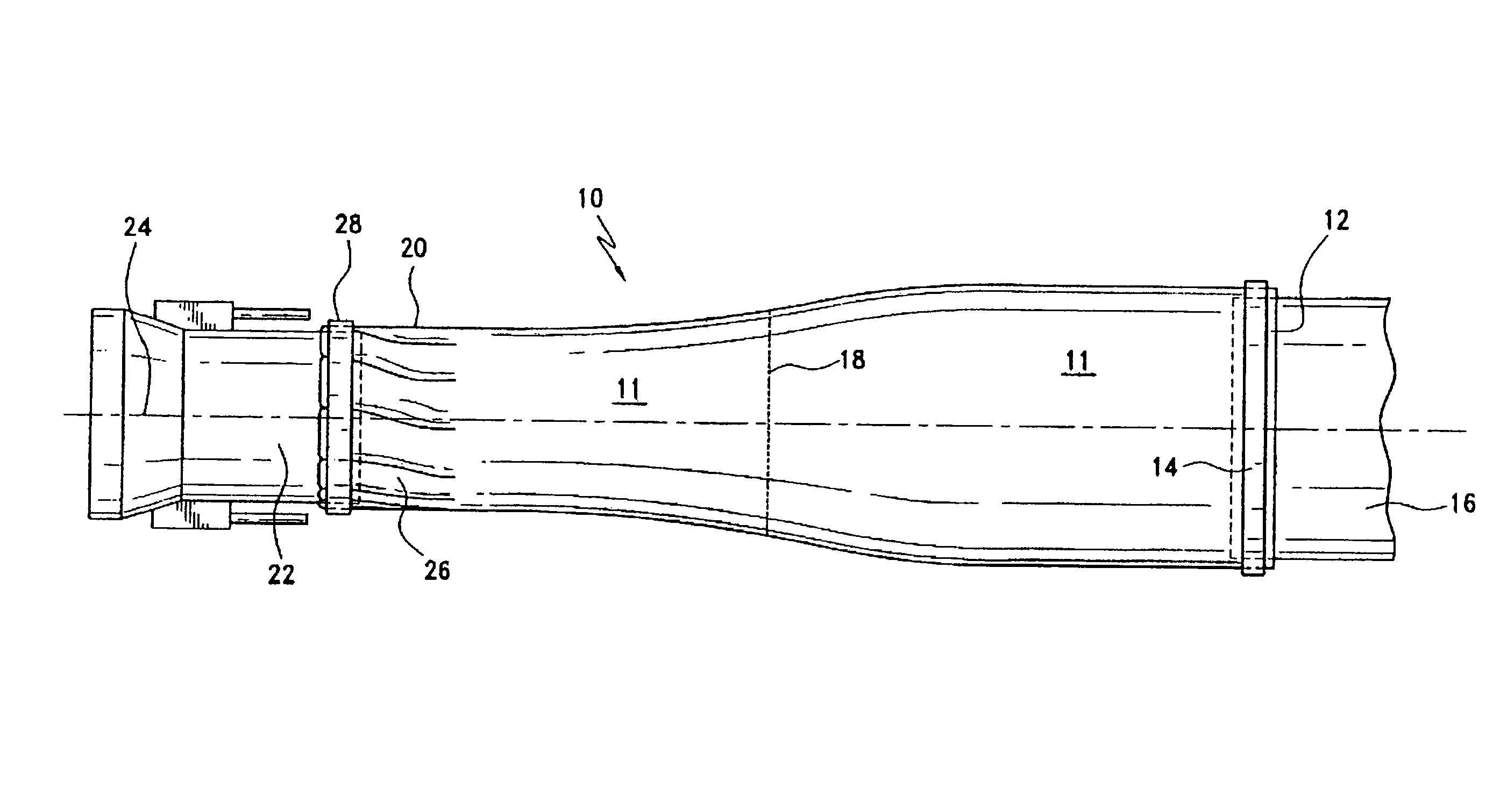 Semi-disposable pre-conditioned air supply hose conduit and connectors for attaching end portions of the same