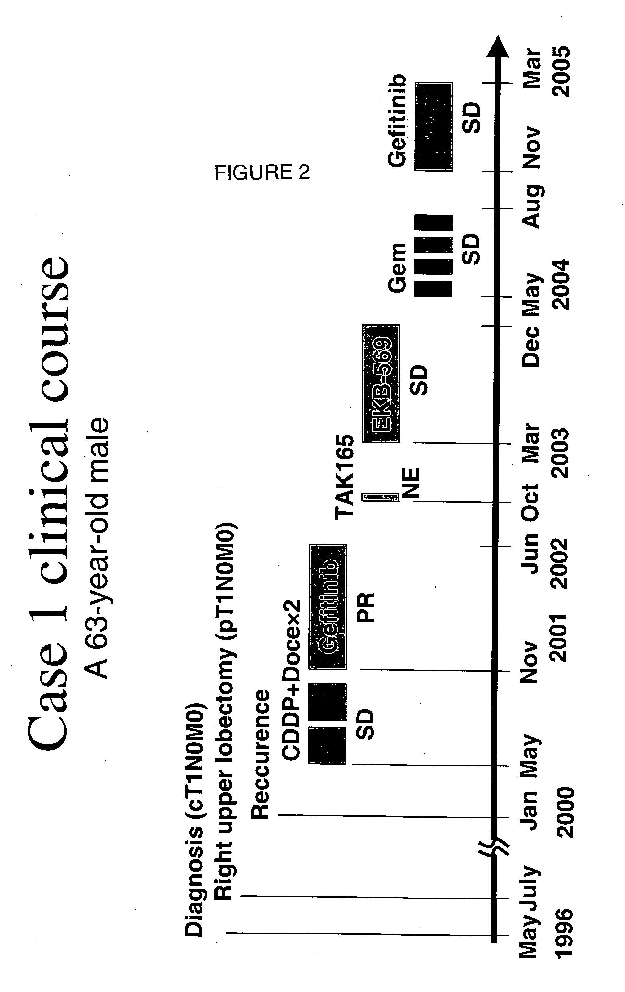 Use of an epidermal growth factor receptor kinase inhibitor (EGFR) in gefitinib resistant patients