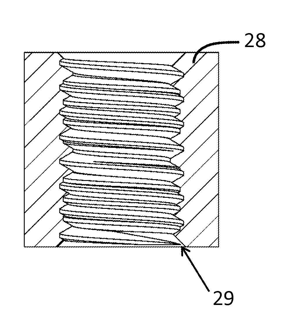 Dual pitch thread