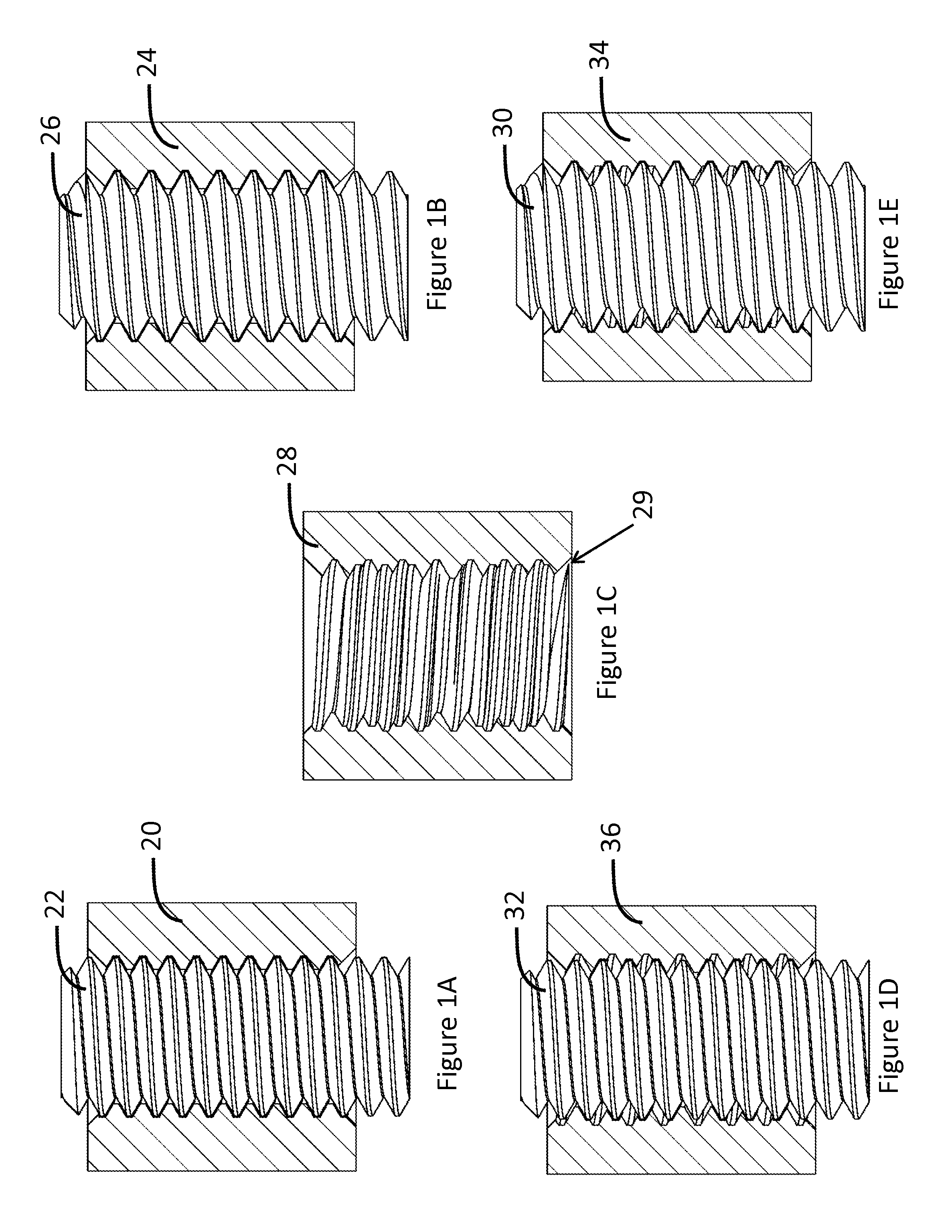 Dual pitch thread