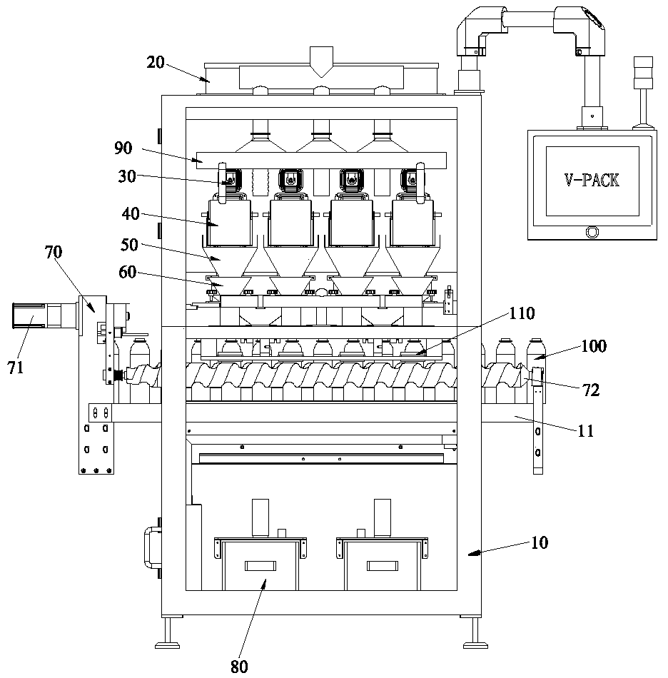 Automatic bottling machine for Chinese medicinal granules