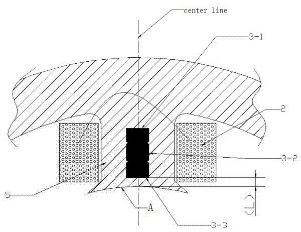 Mixed-excitation magnetic pole structure