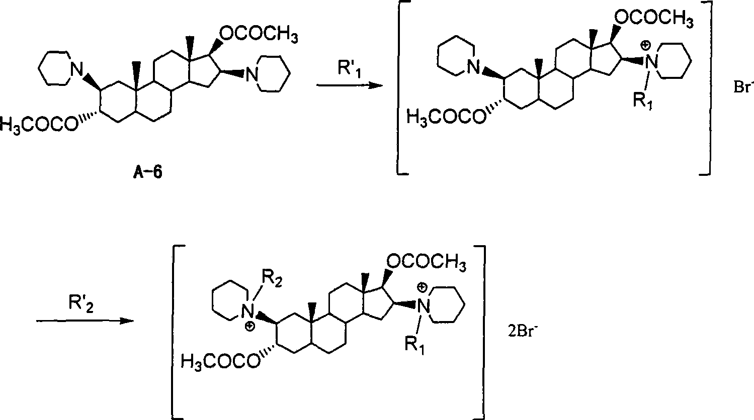 Bisamidocyanogen androstanes derivates, preparation method and use thereof