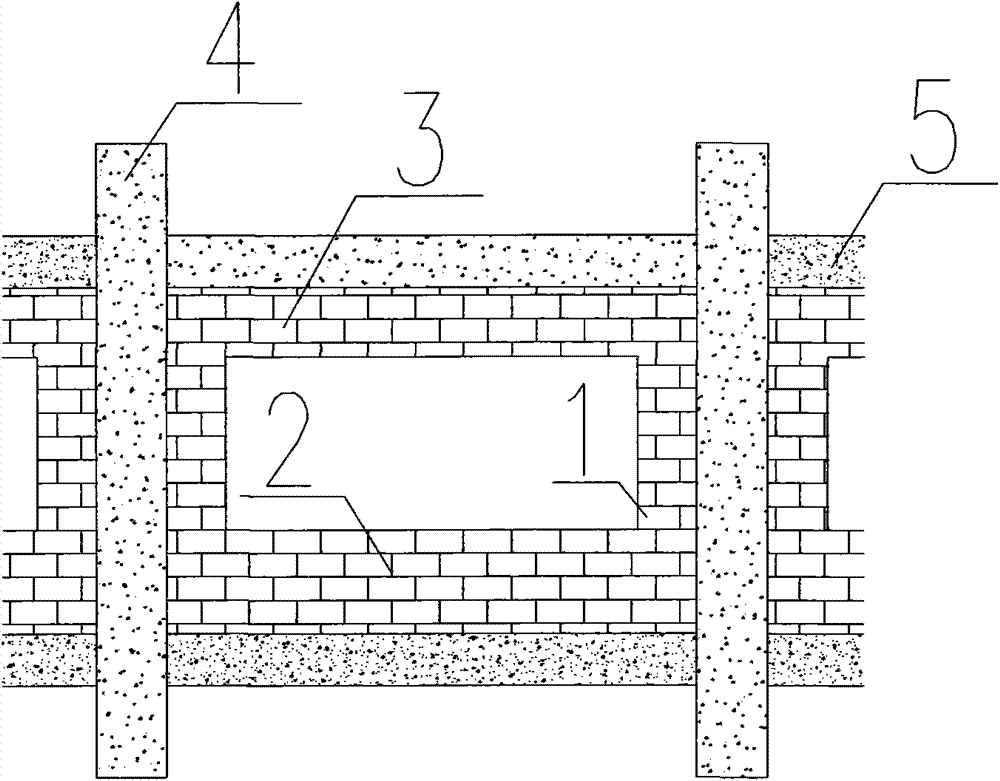 Method for strengthening existing frame additionally provided with steel support with border