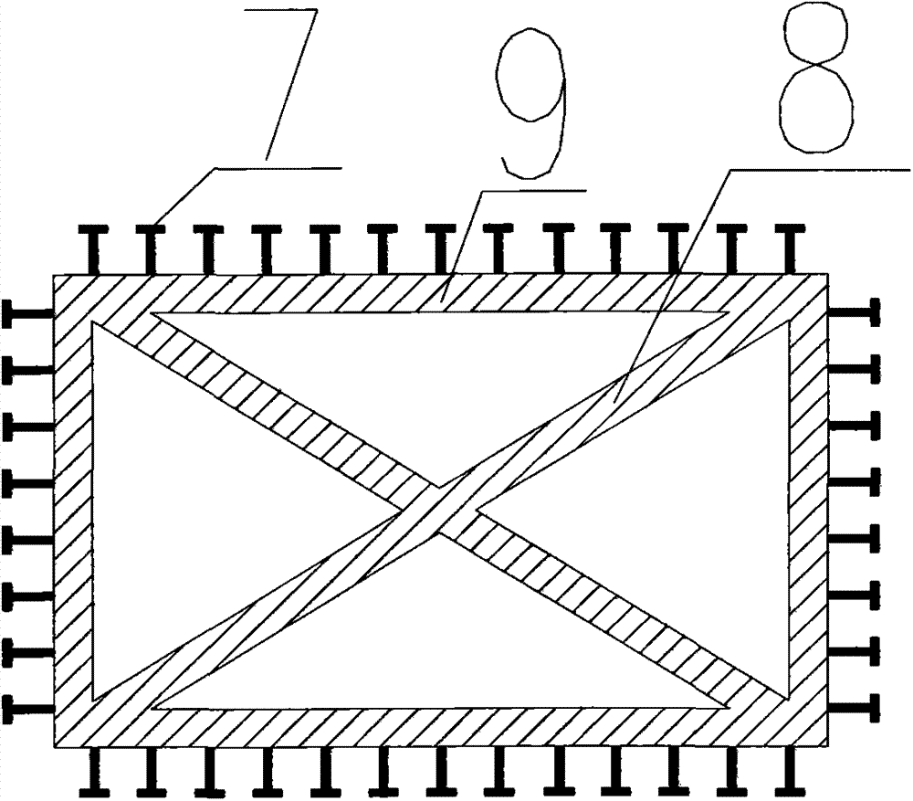 Method for strengthening existing frame additionally provided with steel support with border