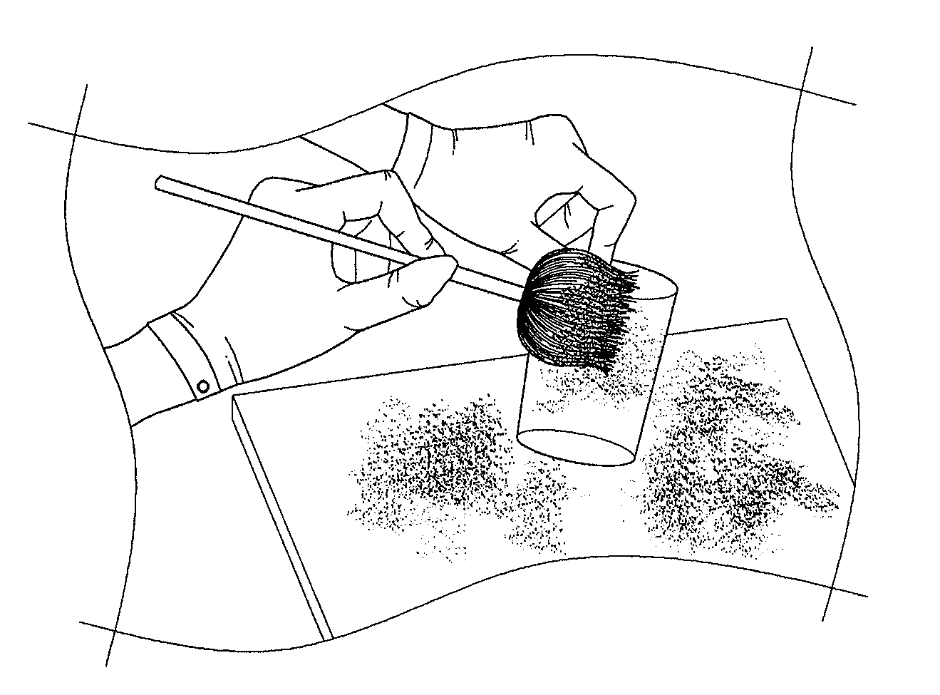 Portable press powder for latent fingerprints and method for preparing the same