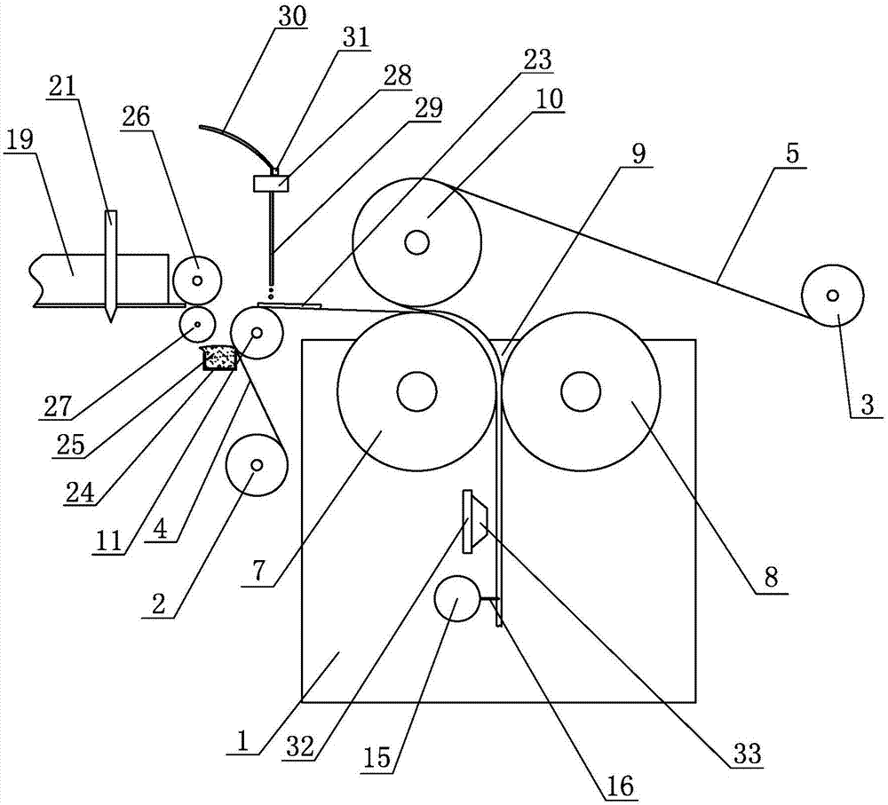 Packaging and film-sealing device for alcohol pads