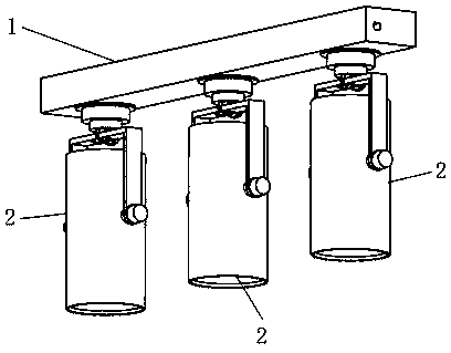 LED (Light-Emitting Diode) spotlight convenient to mount and debug